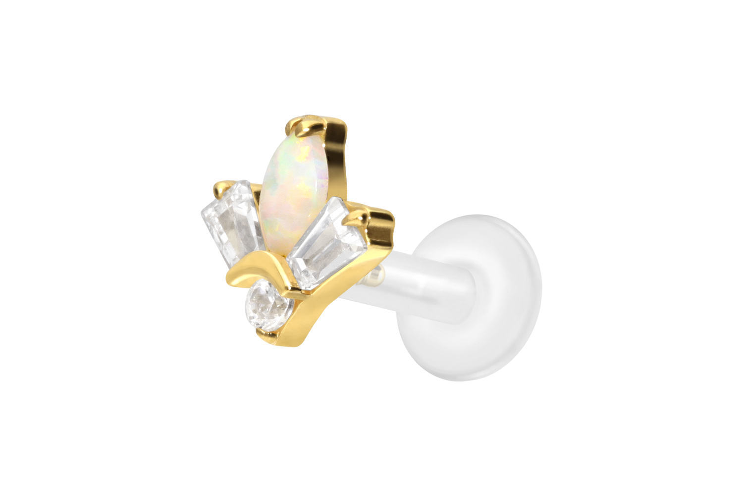 Piercingline DE PTFE Labret mit Innengewinde + Titan-Aufsatz LOTUSBLÜTE 402e7d92cdea557dbda281d9504fabd4